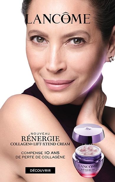 Lancôme Rénergie Collagen Lift‑Xtend Cream pour compenser la perte de collagène et lisser visiblement la peau.